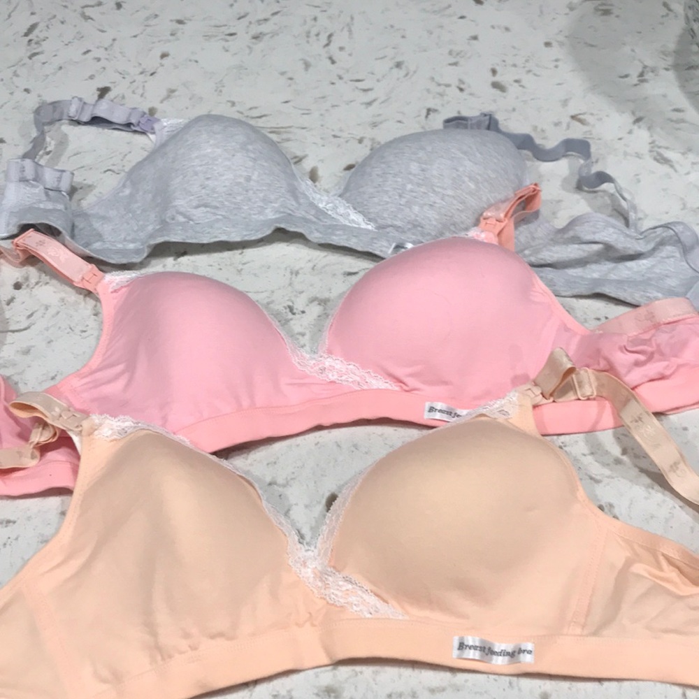 Set of 3 nursing bras